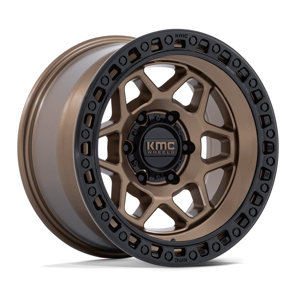 KMC KM553 Torx Wheel - Matte Bronze w/ Gloss Black Lip