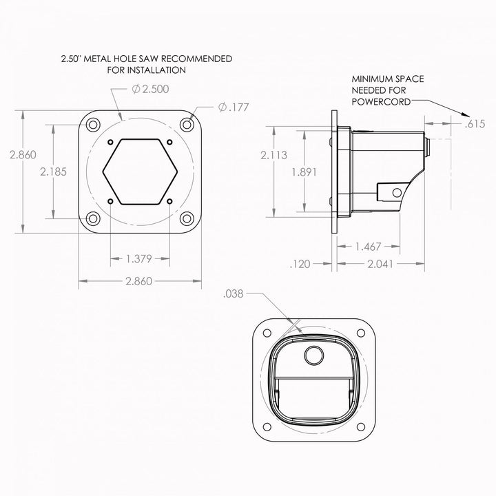 S1 Flush Mount Spot LED White