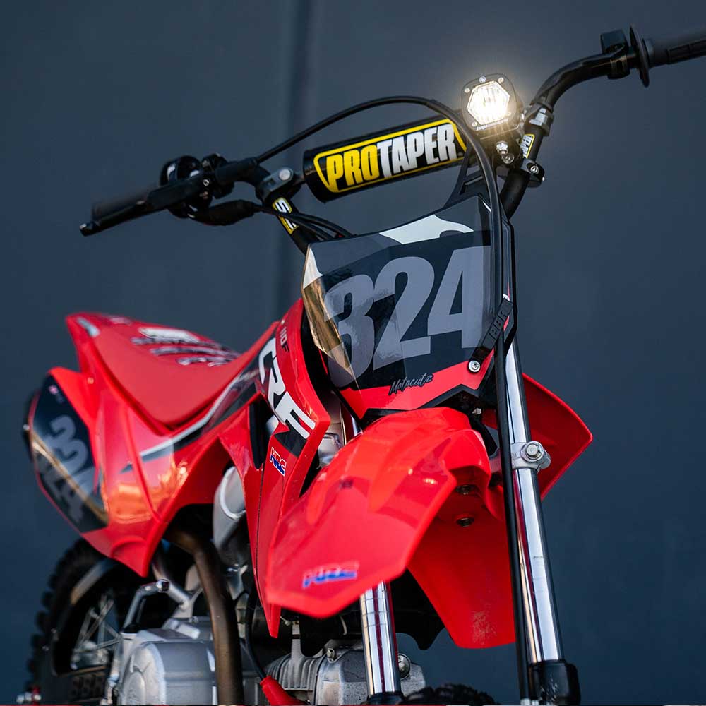 Electric Start Pit Bike S1 Moto Kit Clear Wide Cornering Baja Designs 387002