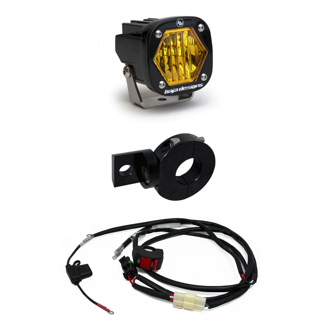 Electric Start Pit Bike S1 Moto Kit Baja Amber Wide Cornering Baja Designs 387003