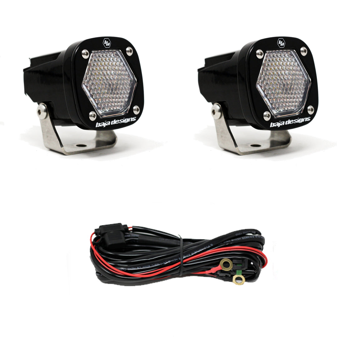 S1 Work/Scene LED Light with Mounting Bracket Pair Baja Designs 387806