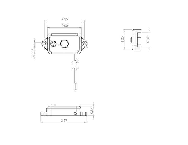 LED Dome Light w/Switch Clear