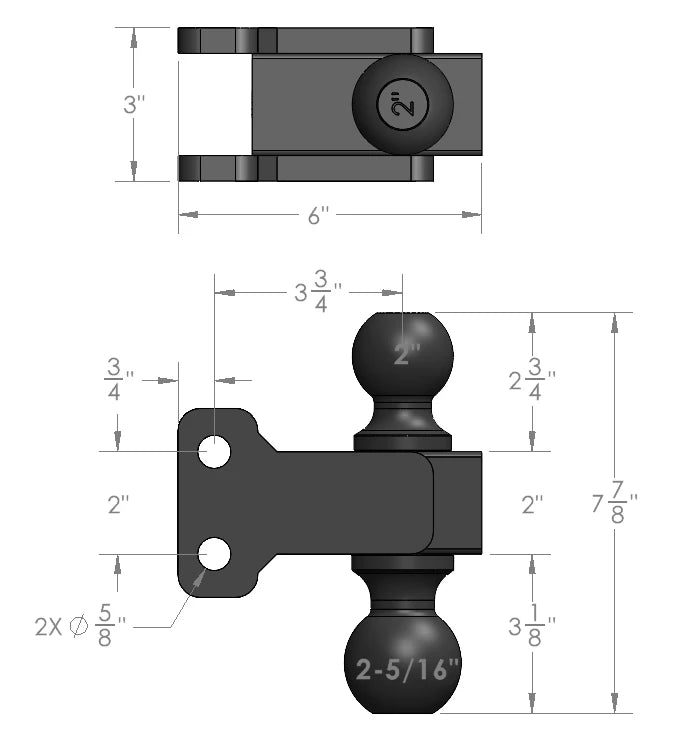 BulletProof Medium Duty 2" & 2-5/16" Dual Ball (MDDUALBALL)