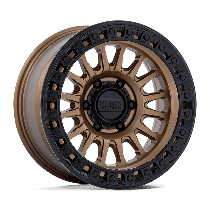 KMC KM552 IMS Wheel - Matte Bronze w/ Gloss Black Lip