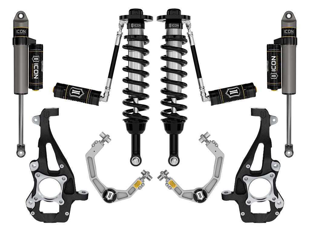 ICON 2021-2026 Ford F-150 4WD 3.5-4.5" Lift Stage 3 Suspension System Billet (K93143)