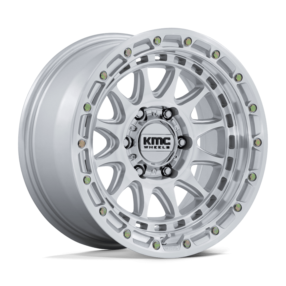 KMC KM556 Crux Wheel - Gloss Silver w/ Machined Face
