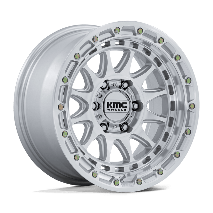 KMC KM556 Crux Wheel - Gloss Silver w/ Machined Face