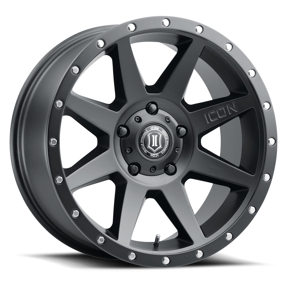 ICON Alloys Rebound Satin Black 20x9 6x135 16mm Offset 5.625" BS (1820906356SB)