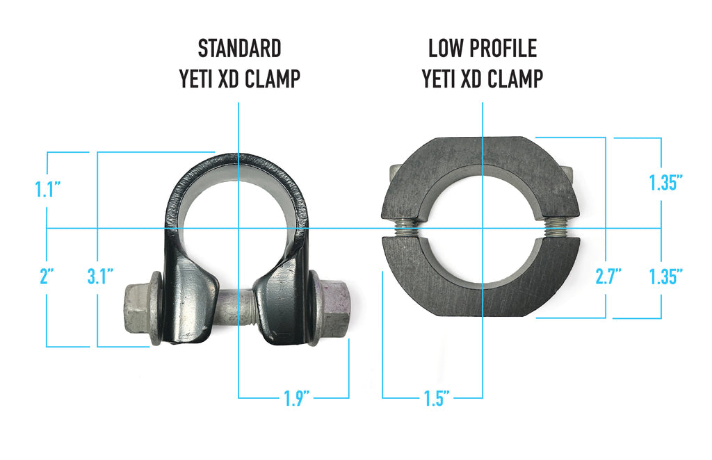 Jeep Low Profile Track Bar Clamps Yeti XD For 07-24 Wrangler JK/JL/Gladiator Steer Smarts | SKU 43031001-GQSK