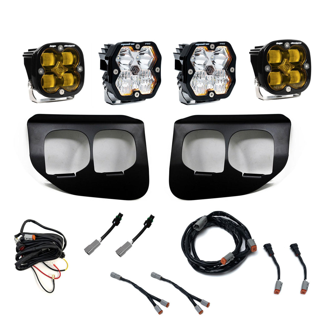 Squadron 2.0 Pro/Squadron Sae Dual Fog Pocket Light Kit Ford 2020-22 F-250/350 Super Duty Baja Amber Toggle 44-0040