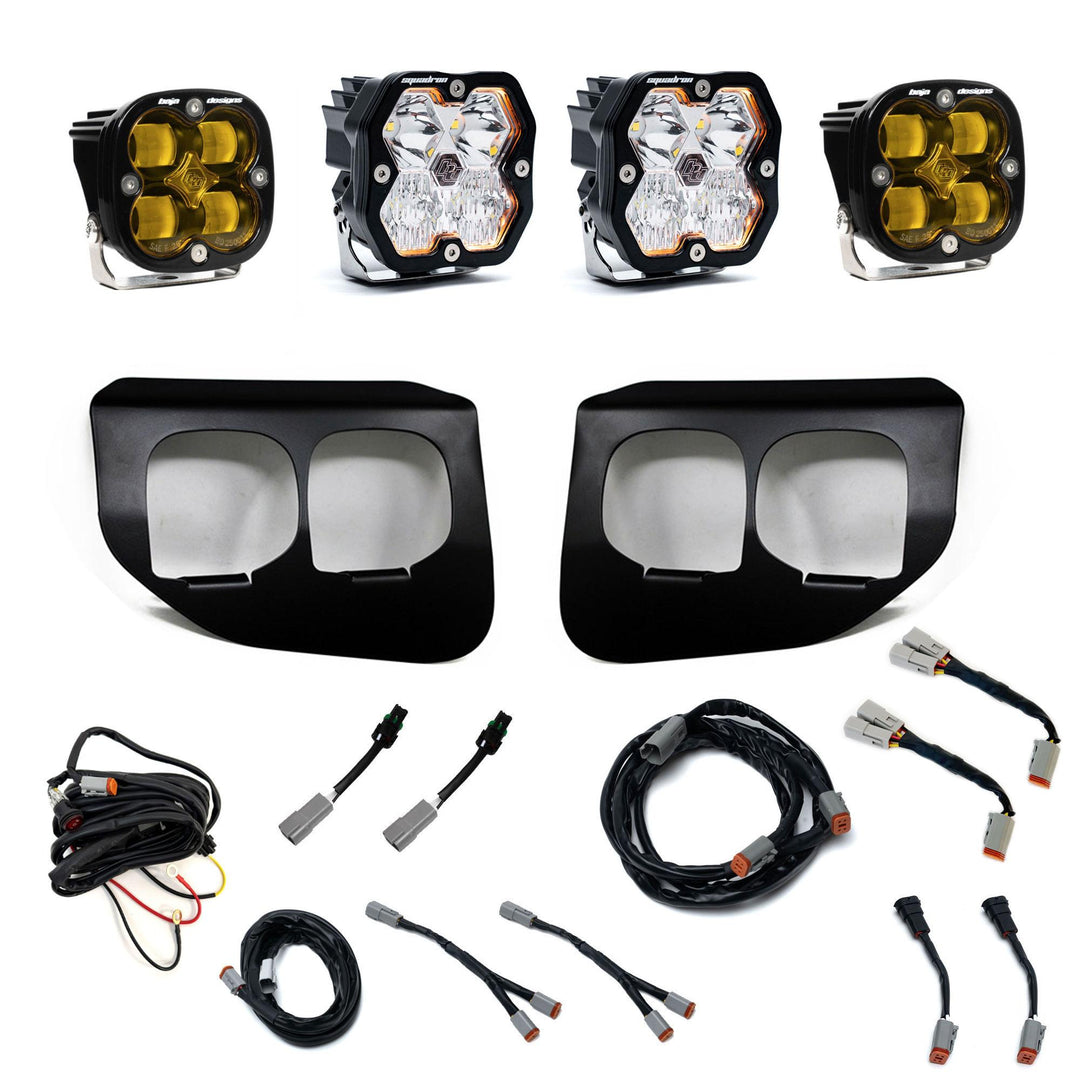 Squadron 2.0 Sport/Squadron Sae Dual Fog Pocket Light Kit Ford 2020-22 F-250/350 Super Duty Baja Amber Toggle 44-0042