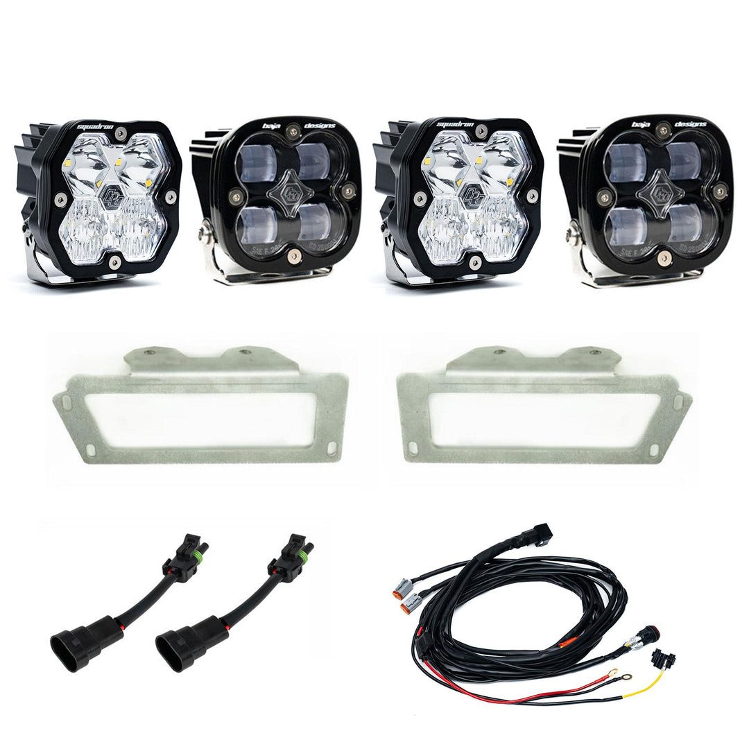 Squadron 2.0 Sport/Squadron Sae Dual Fog Pocket Light Kit Ram 2009-12 1500 2010-18 2500/3500 Clear 44-0054