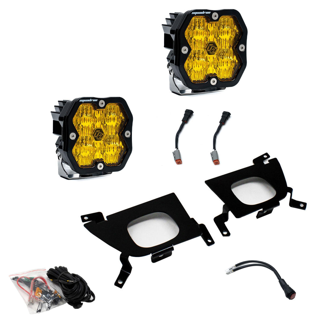 Squadron 2.0 Sport Fog Pocket Light Kit Chevy 2019-22 Silverado 1500 2020-22 2500HD/3500HD Baja Amber 44-0056