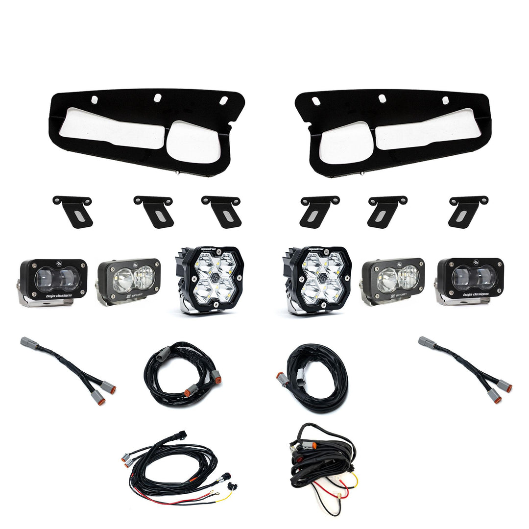 Squadron 2.0 Sport/S2 Sport/S2 Sae Sportman Fog Pocket Light Kit Ford 2021-27 Bronco 2022-24 Bronco Raptor w/ Steel Bumper Clear Toggle 44-0081