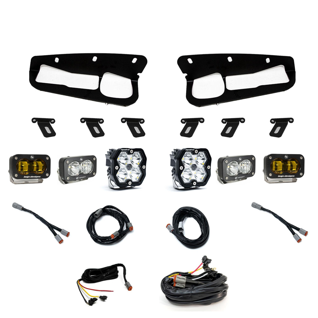 Squadron 2.0 Sport/S2 Sport/S2 Sae Sportman Fog Pocket Light Kit Ford 2021-27 Bronco 2022-24 Bronco Raptor w/ Steel Bumper Baja Amber Upfitter 44-0083-UP