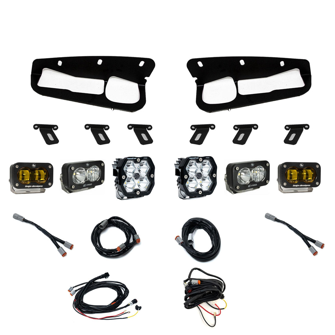 Squadron 2.0 Pro/S2 Pro/S2 Sae Pro Fog Pocket Light Kit Ford 2021-27 Bronco 2022-24 Bronco Raptor w/ Steel Bumper Baja Amber Toggle 44-0084