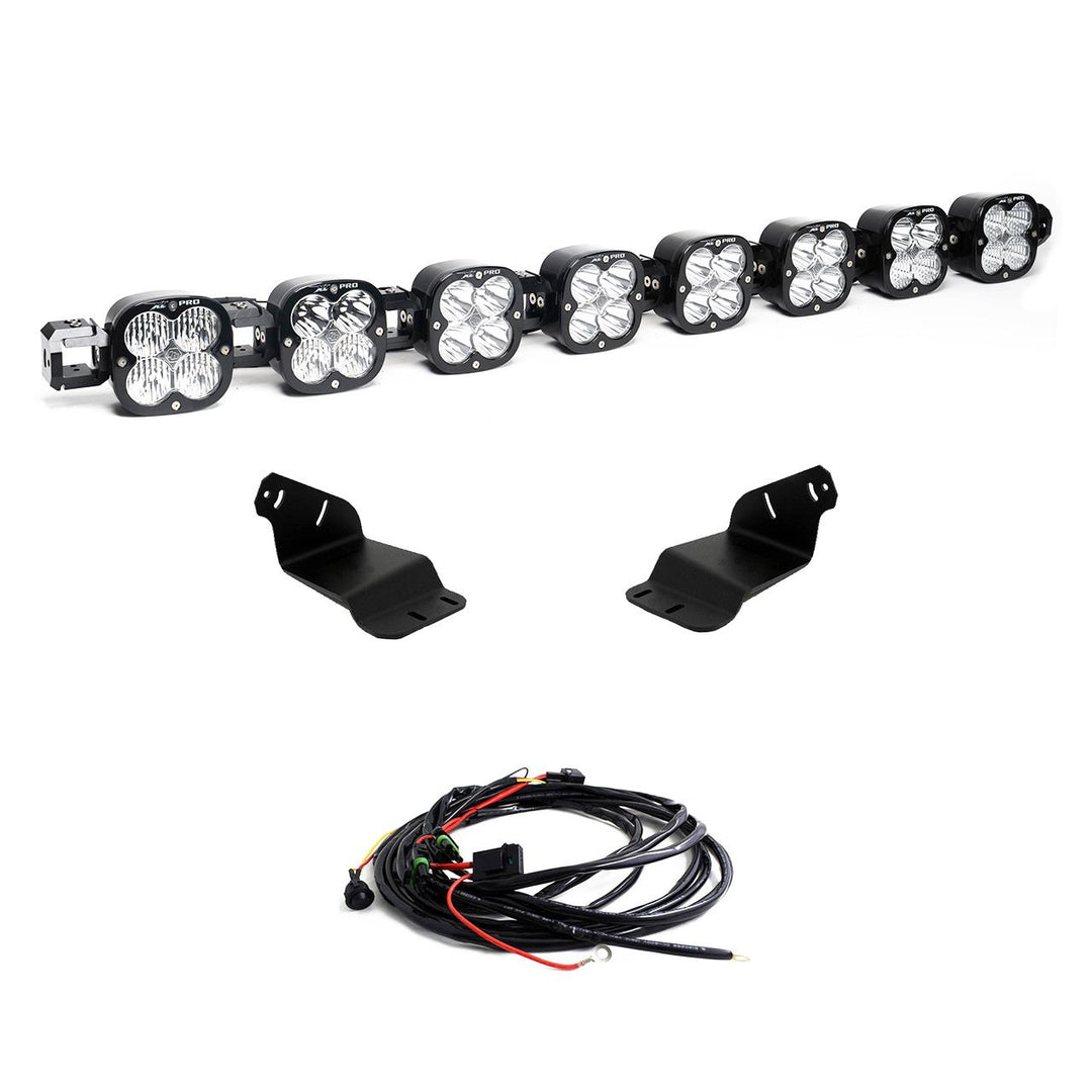 8XL Pro Linkable LED Light Bar Roof Mount Kit for Ford Bronco 2021-2026 Bronco Raptor 2022-2026 (Light Pattern Multi-Pattern Clear Upfitter Wiring) 44-7770-UP