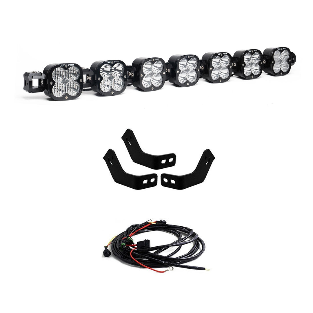 Toyota 7XL Pro Linkable Roof Light Bar Kit For Prinsu Rack 10-24 4Runner 07-14 FJ Cruiser 05-23 Tacoma 07-21 Tundra (Multi-Pattern Clear) 44-7890