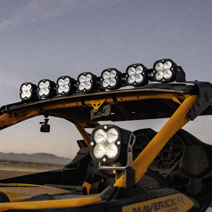 7XL Pro Linkable LED Light Bar Roof Mount Kit for Can-Am Maverick R 2024-2025 (Light Pattern Multi-Pattern, Clear)