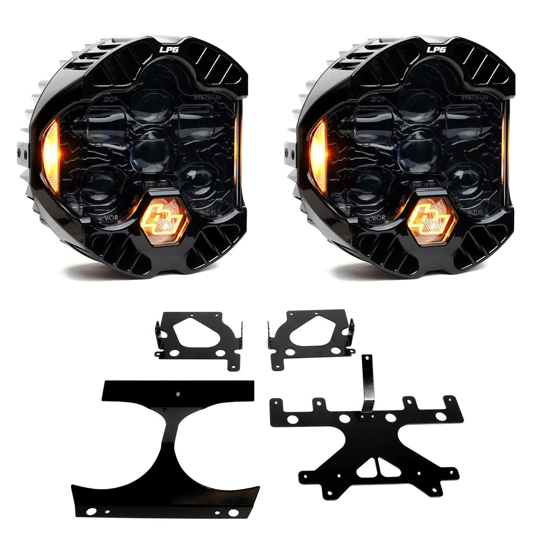DOT LP6 LED Headlight Kit 2015-2024 Harley Davidson Road Glide (Amber) 44-8113