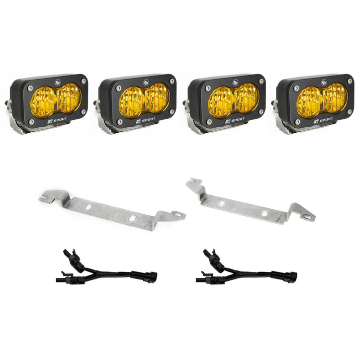 S2 Sport OEM Fog Light Replacement Kit 2025-On Toyota 4Runner Non-TRD Pro Baja Amber 44-8281