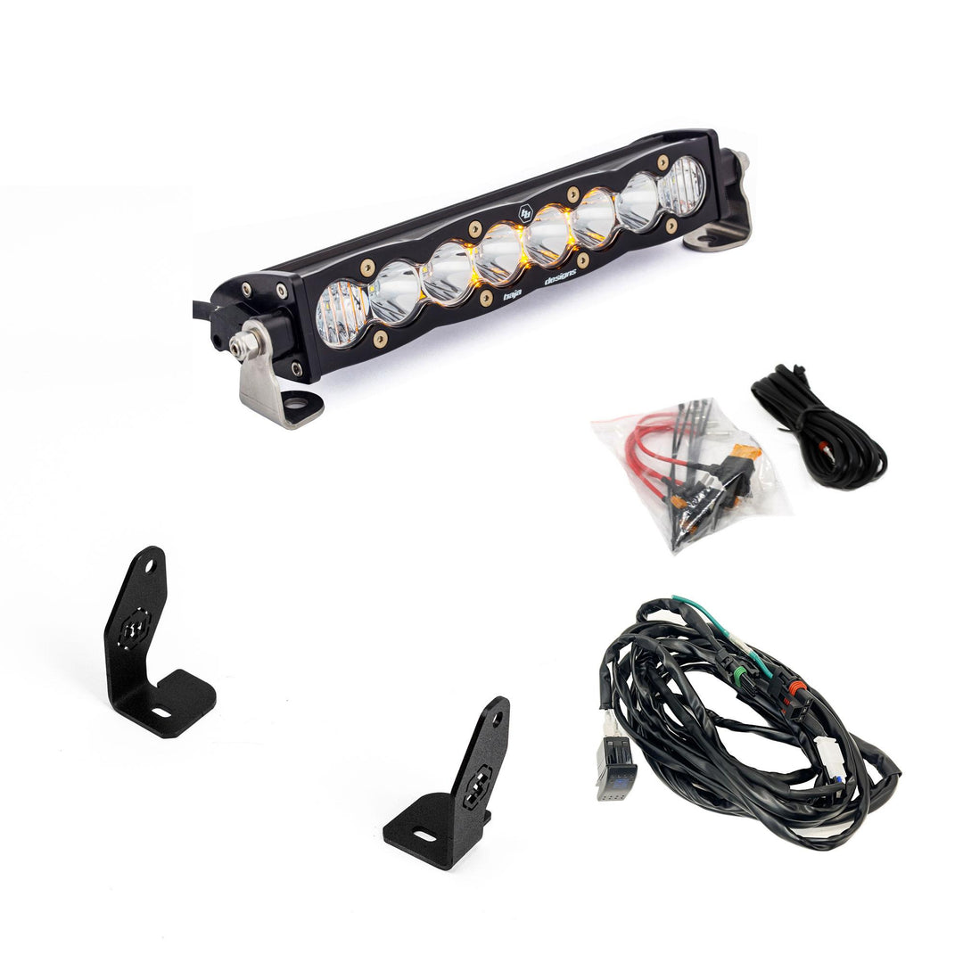 S8 10 Inch Light Bar Hood Mount Kit Polaris 2025 RZR ProR; ProS; ProXP, Clear 44-8299