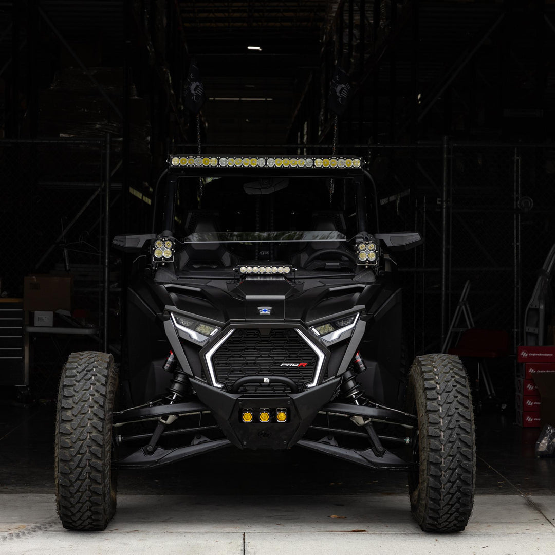 S8 10 Inch Light Bar Hood Mount Kit Polaris 2025 RZR ProR; ProS; ProXP, Clear