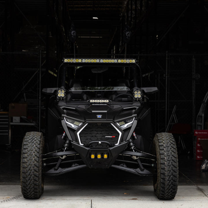 S8 10 Inch Light Bar Hood Mount Kit Polaris 2025 RZR ProR; ProS; ProXP, Clear