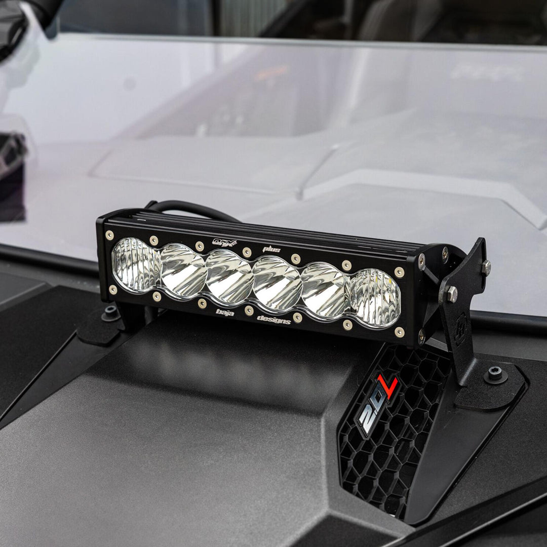 OnX6+ 10 Inch Light Bar Hood Mount Kit Polaris 2025 RZR ProR; ProS; ProXP, Clear