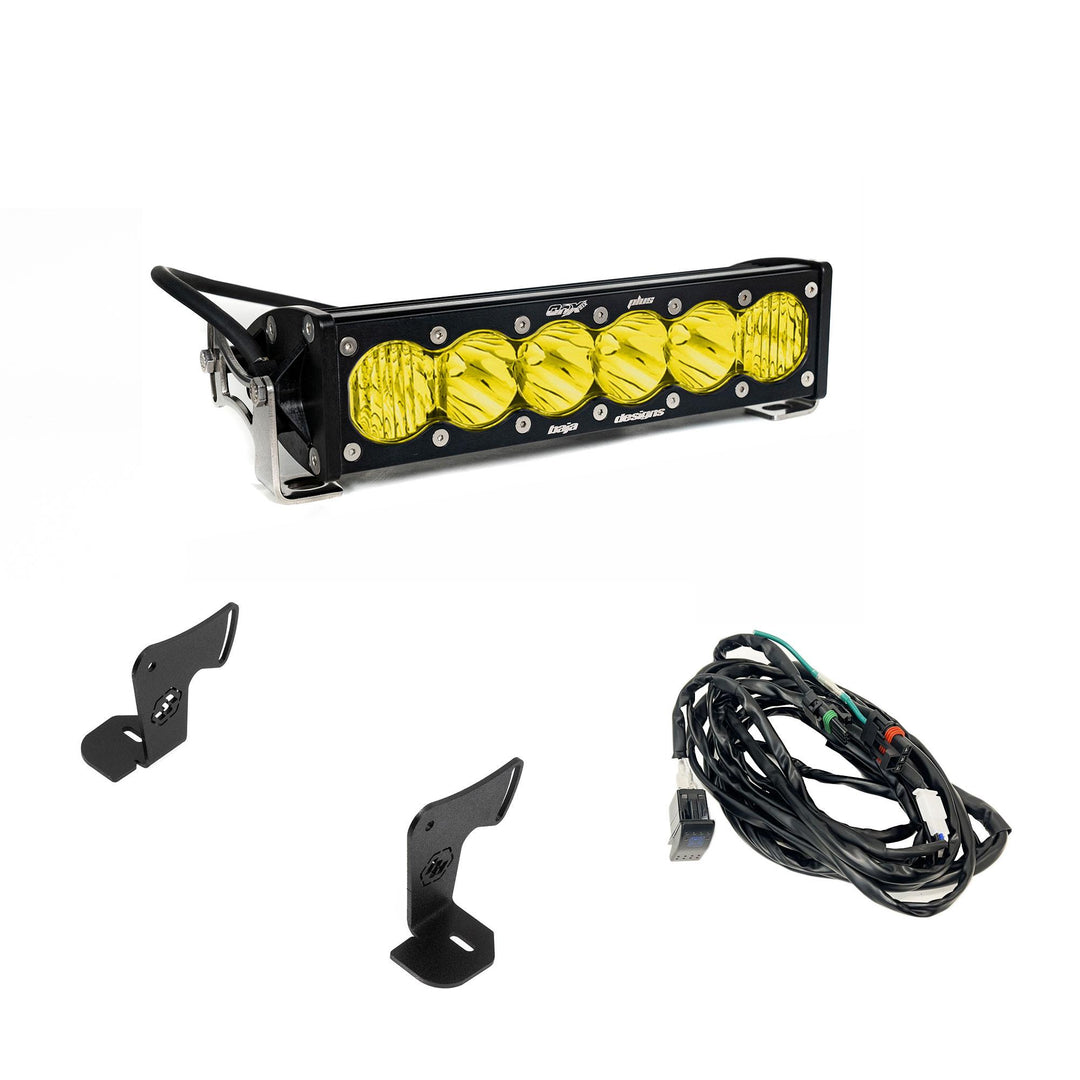 OnX6+ 10 Inch Light Bar Hood Mount Kit Polaris 2025 RZR ProR; ProS; ProXP, Baja Amber 44-8302