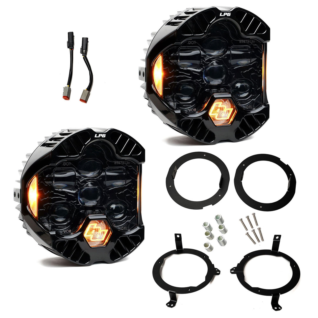 DOT LP6 LED Headlight Kit Jeep 2018-2025 Wrangler JL 2020-2025 Gladiator JT w/LED Headlights (Amber) 44-8303