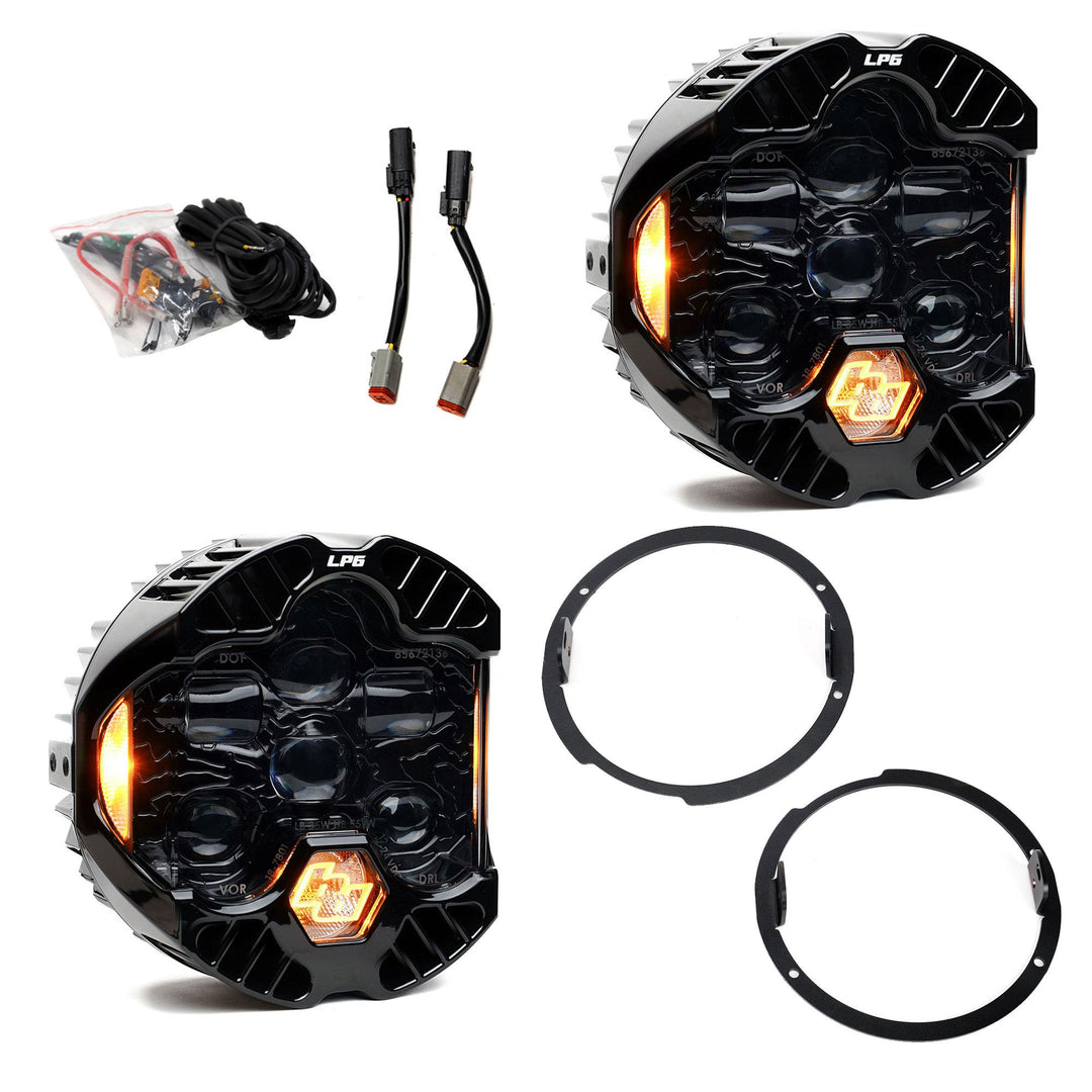 DOT LP6 LED Headlight Kit Jeep 2007-2018 Wrangler JK w/LED Headlights (Amber) 44-8311