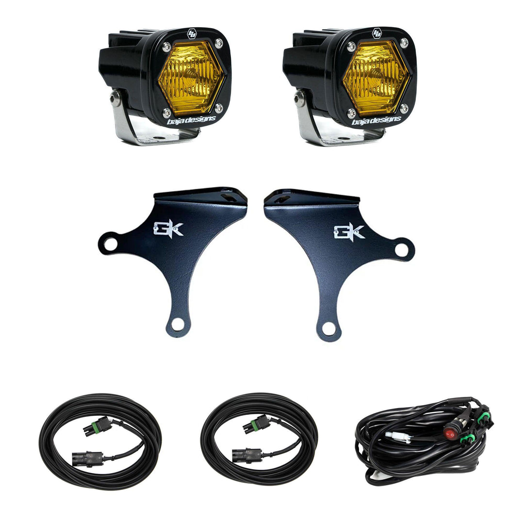 S1 Knuckle Pods Light Kit 1984-2006 Jeep TJ/XJ/YJ/ZJ Wrangler/Cherokee (Trail Baja Amber) 44-9590