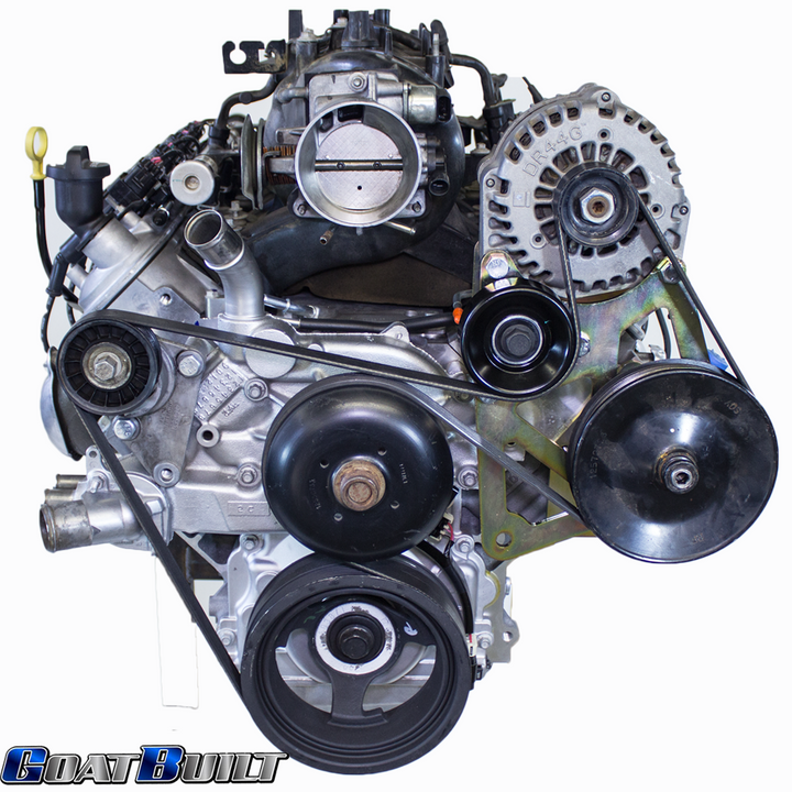 Goat Built 4401 LS Truck P-Pump and Alternator Relocation Bracket - Truck Belt Spacing