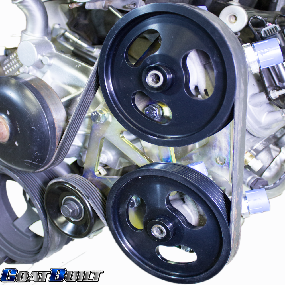 Goat Built 4404 Driver Side Dual CBR/TC Pump Bracket - LS Truck Spacing