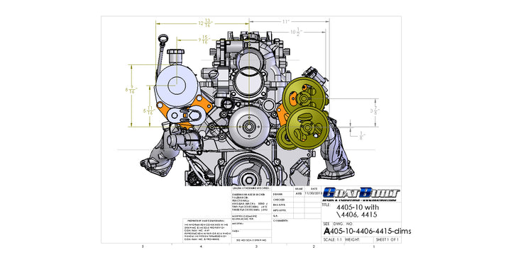 Goat Built 4406 Driver Side CBR/TC Pump Bracket, High Mount - Truck Spacing