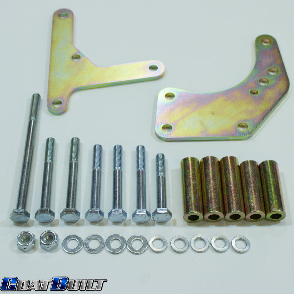 Goat Built 4405-10-LS3 Passenger Side Low Profile Alternator Bracket - Truck Spacing, LS3 Water Pump
