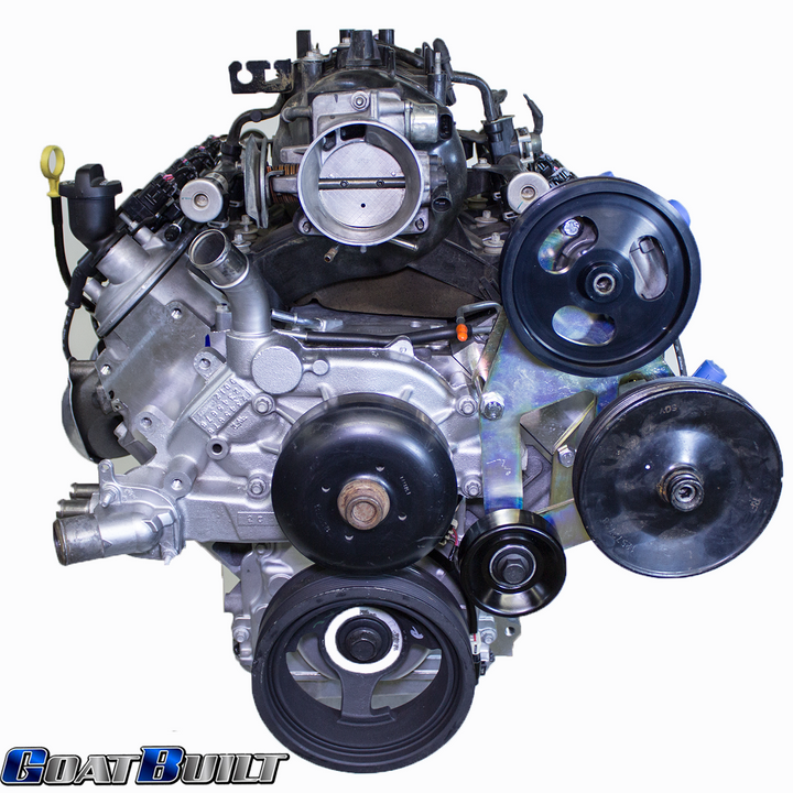 Goat Built 4409 Driver Side Dual Pump Bracket, P-Pump and CBR/TC Pump - Truck Spacing