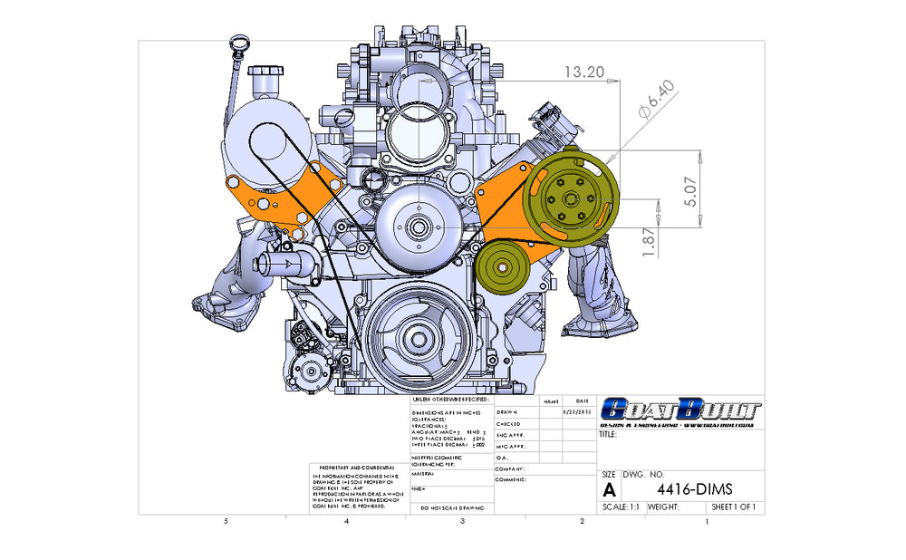 Goat Built 4416 Driver Side Trophy Truck Pump Bracket, High Mount - Truck Spacing
