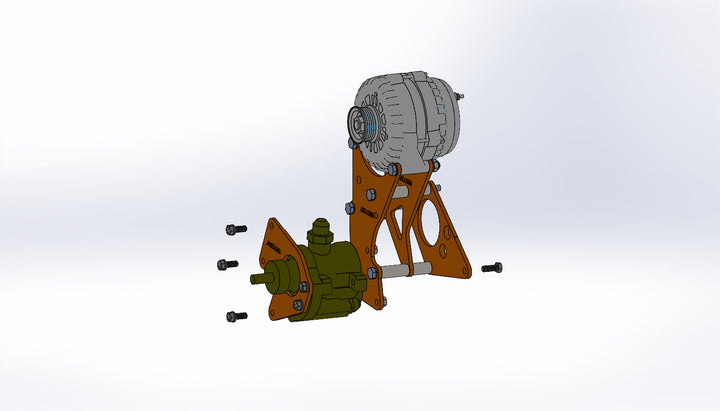 Goat Built 4420 Trophy Truck Pump and Alternator Bracket - Truck Spacing