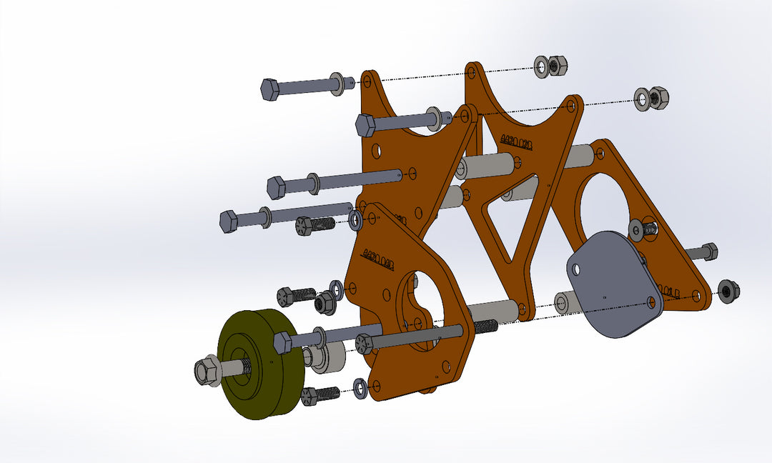 Goat Built 4420 Trophy Truck Pump and Alternator Bracket - Truck Spacing