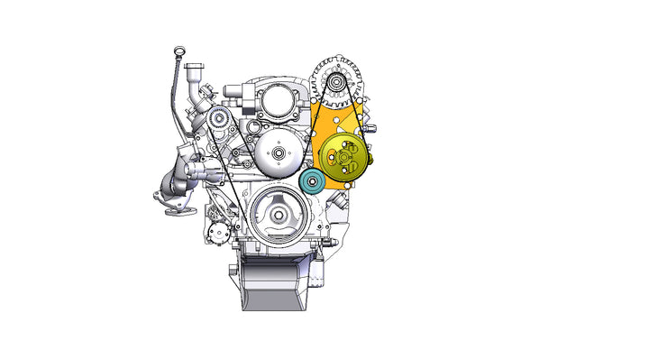 Goat Built 4421-F CBR/TC Pump and Alternator Relocation Bracket - F-Body Belt Spacing