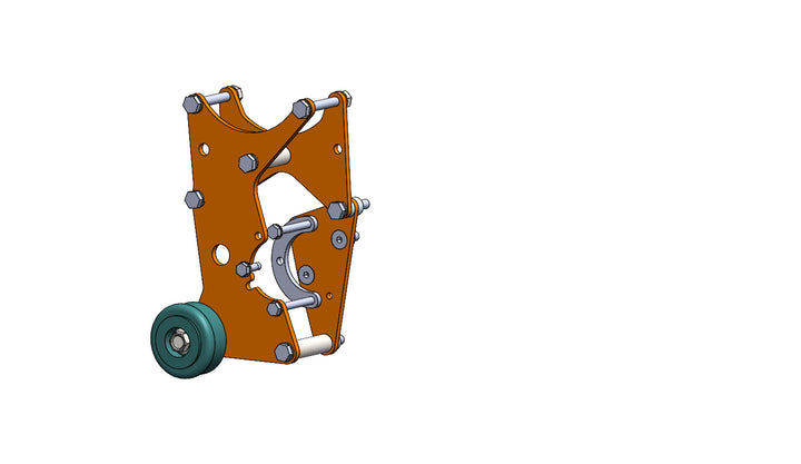 Goat Built 4421-F CBR/TC Pump and Alternator Relocation Bracket - F-Body Belt Spacing