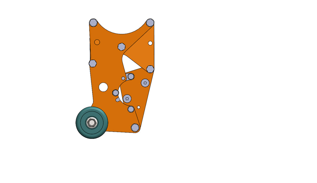 Goat Built 4421-F CBR/TC Pump and Alternator Relocation Bracket - F-Body Belt Spacing