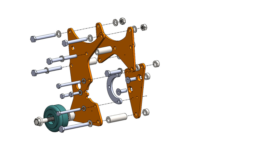Goat Built 4421-F CBR/TC Pump and Alternator Relocation Bracket - F-Body Belt Spacing