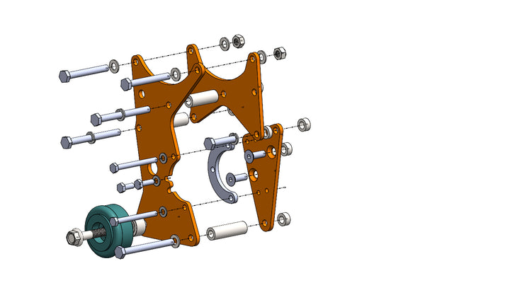 Goat Built 4421-F CBR/TC Pump and Alternator Relocation Bracket - F-Body Belt Spacing
