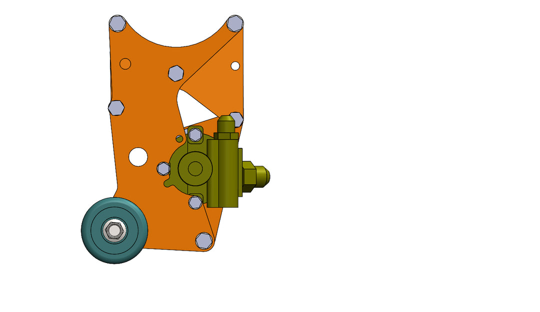 Goat Built 4421-F CBR/TC Pump and Alternator Relocation Bracket - F-Body Belt Spacing