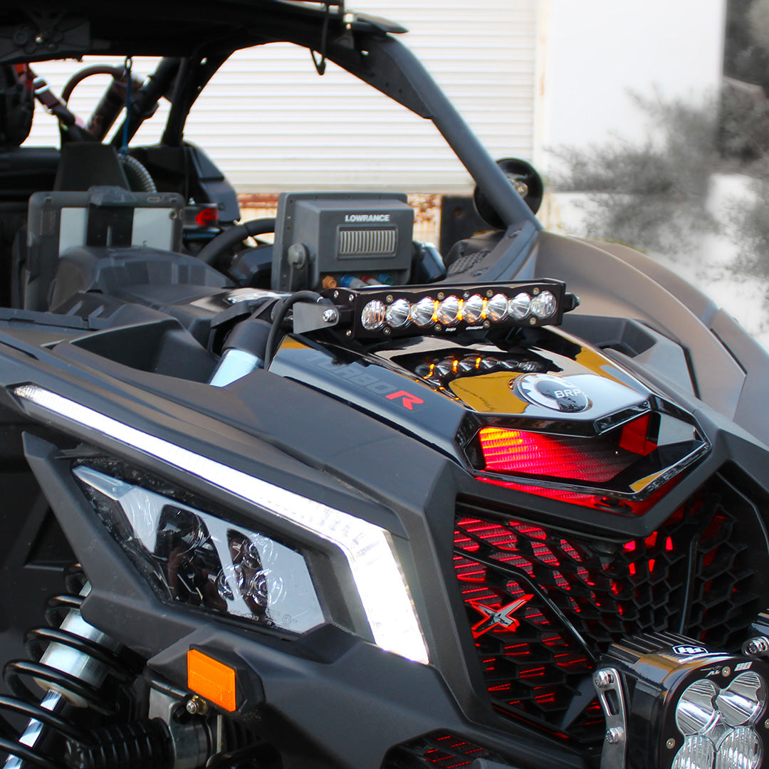 Can-Am X3 Shock Mount Kit w/10 Inch S8 Light Bar Clear