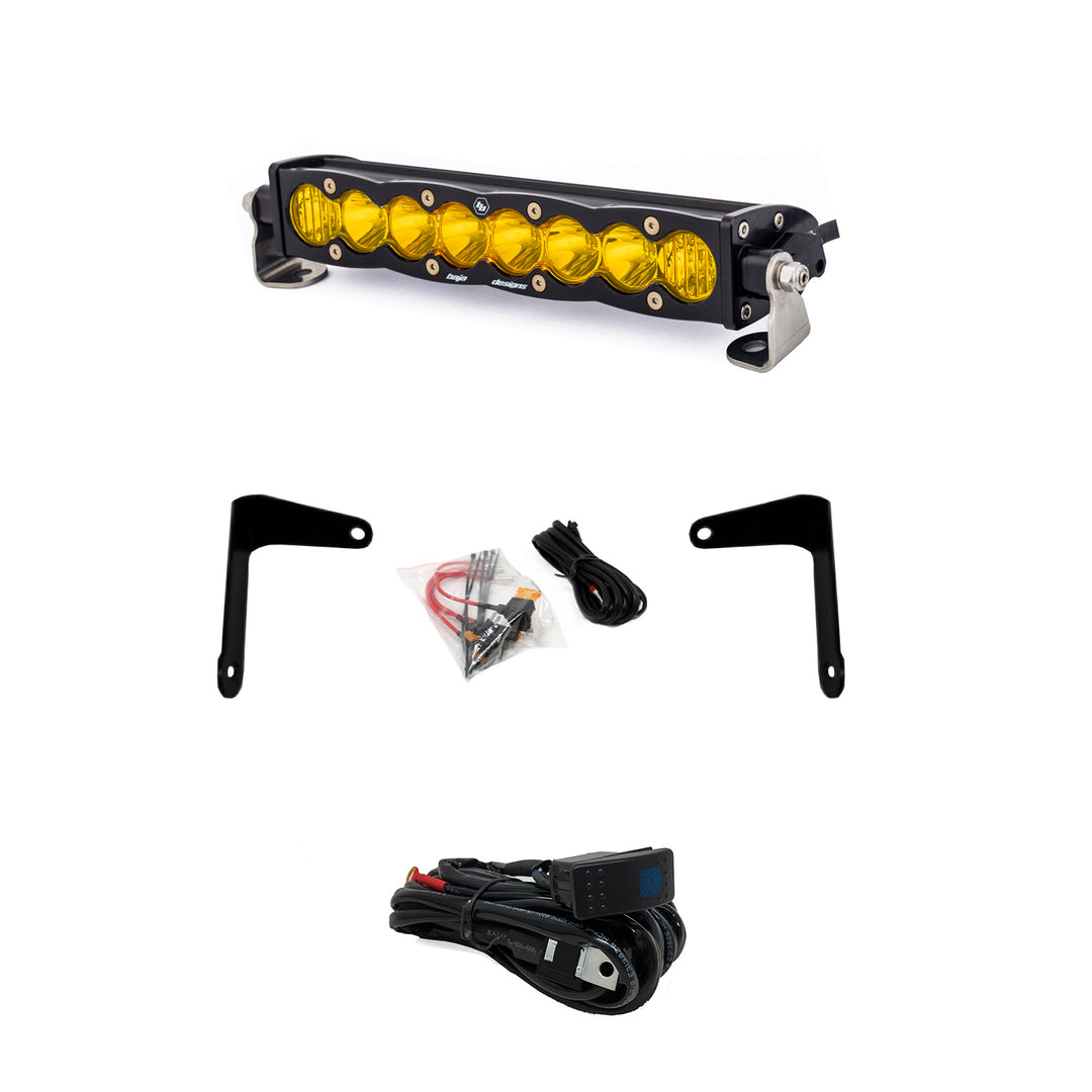 Can-Am X3 Shock Mount Kit w/10in S8 Light Bar Baja Amber Baja Designs 447038