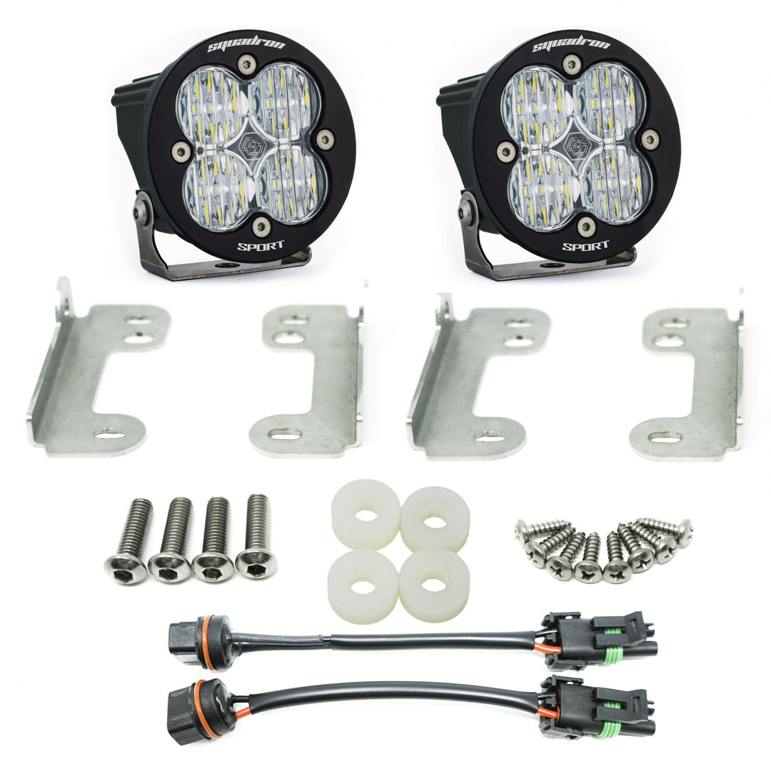 Jeep JL Fog Pocket Kit 2018 Wrangler JL Sahara Squadron R Sport Baja Designs 447070